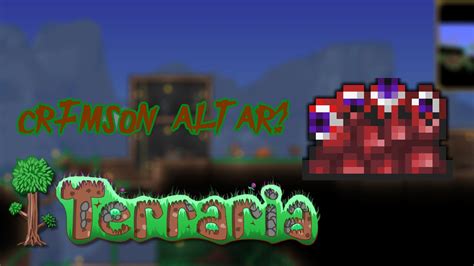 Wearing a full set gives off a faint pulsing aura around the player and displays an. . Crimson altar terraria
